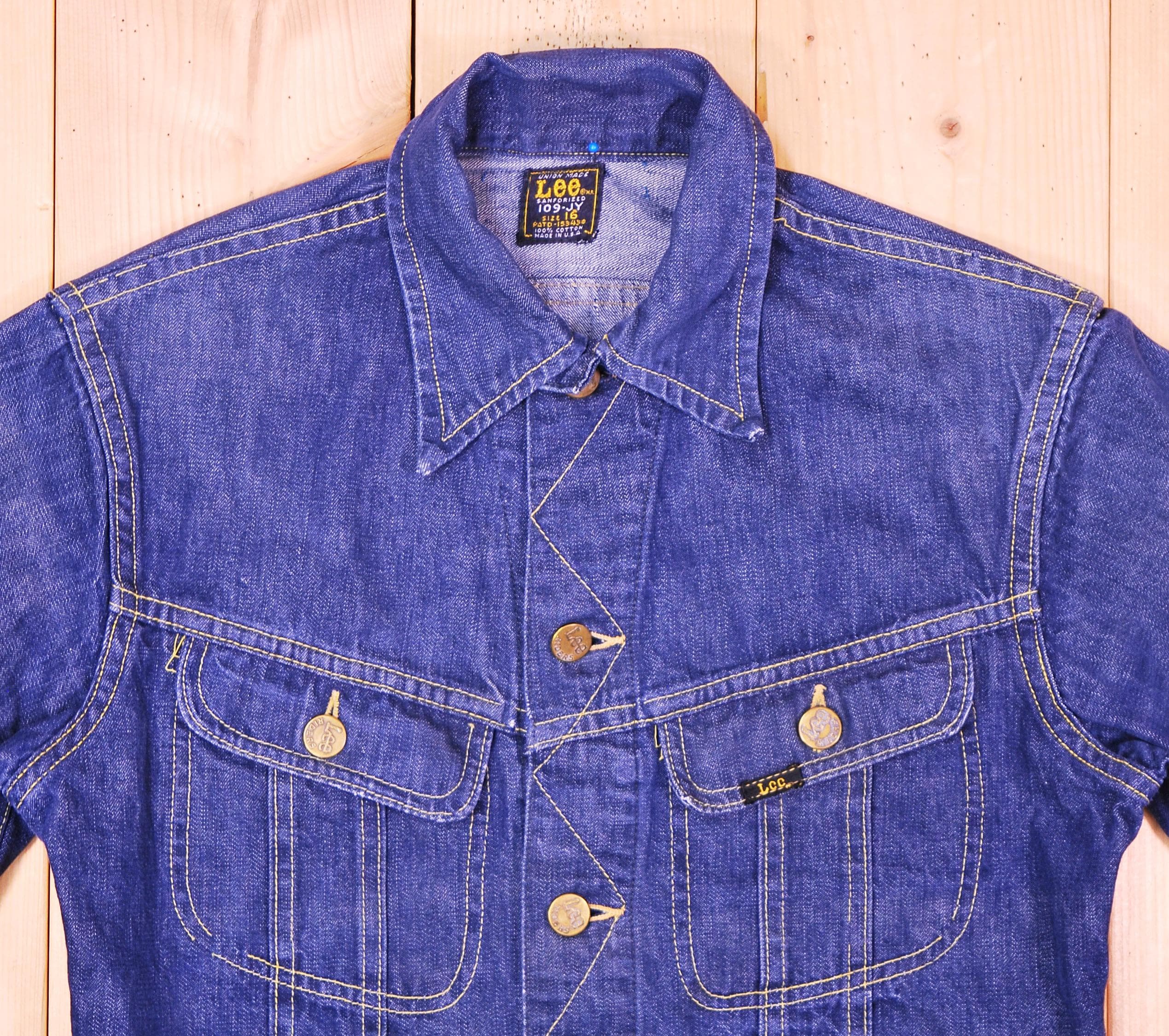 Vintage 1960's LEE 109-YJ Denim Jean Jacket / SANFORIZED Union