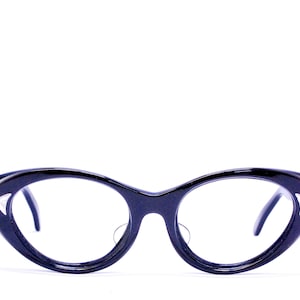 Vintage 1950&#39;s AMERICAN OPTICAL True Color Black Cat Eye Eyeglasses / Nocture K105 / Retro Collectible Rare #2774