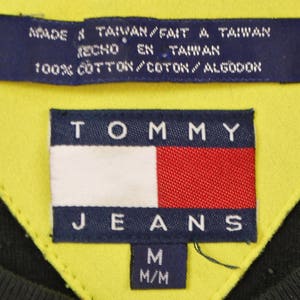 Vintage 1980's/90's TOMMY HILFIGER Long Sleeve T-Shirt / Hip Hop / Tommy Jeans / Neoprene Shoulder Patches / Retro Collectable Rare image 3