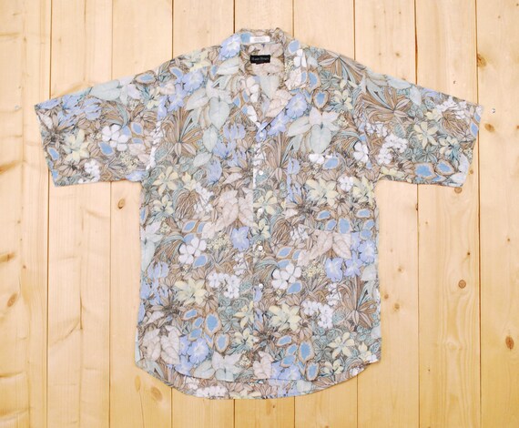 HARRY ROSEN Cotton Hawaiian Shirt / - Etsy