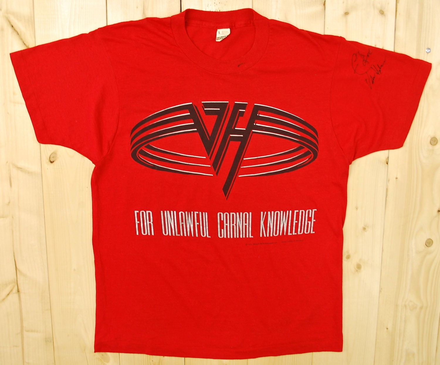 Van Halen 1991 Tシャツ Mサイズ　ヴァン・ヘイレン VAN HALEN 】ロックTシャツ メンズ バンドTシャツ メンズ VAN
