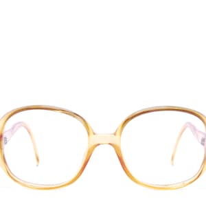 Vintage 1970&#39;s CHRISTIAN DIOR Amber Eyeglasses / Model 2076 10 / Made in Germany / Retro Collectible Rare #2798