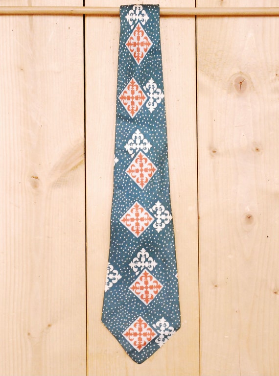 Vintage 1930's/40's Geometric Motif Necktie / Fra… - image 2