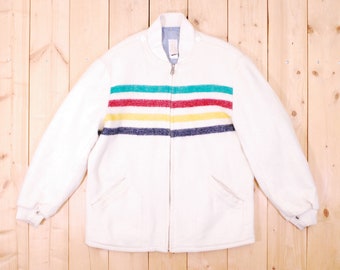 XL Vintage 70's Hudson's Bay Toggle Clasp Jacket Wool