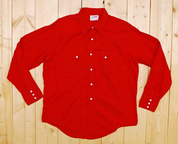 Vintage 1960's Red BRONCO Western Shirt 