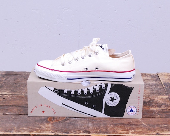 Vintage 1990's Deadstock Unbleached White CONVERSE CHUCK TAYLOR Lo