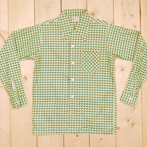 Vintage 1960&#39;s E&W JUNIOR SPORTSWEAR Check Dress Shirt / Retro Collectable Rare