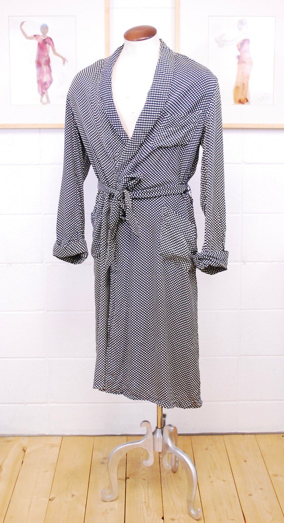 Black And Red Polka Dot Men's Robe