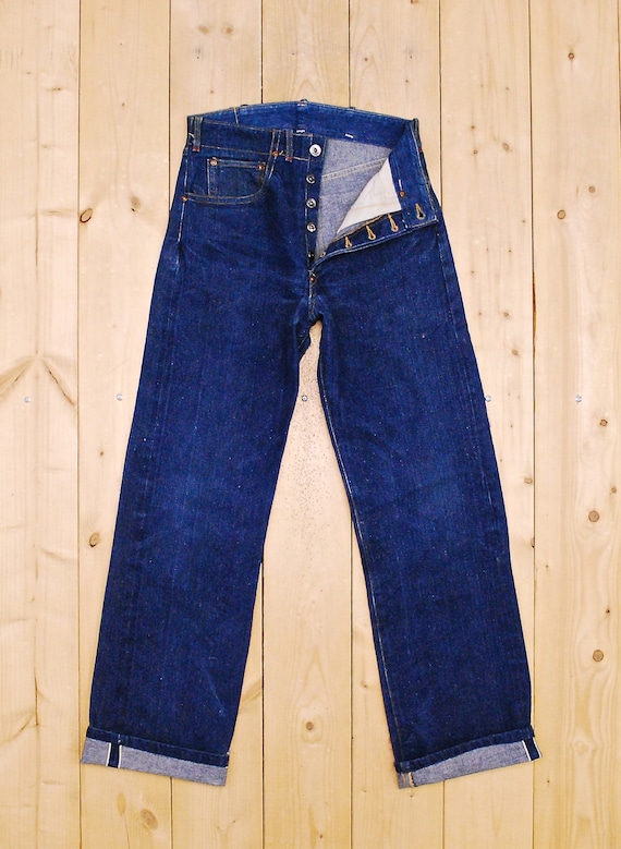 Vintage 1940's/50's GWG Donut Button Denim Jeans … - image 2