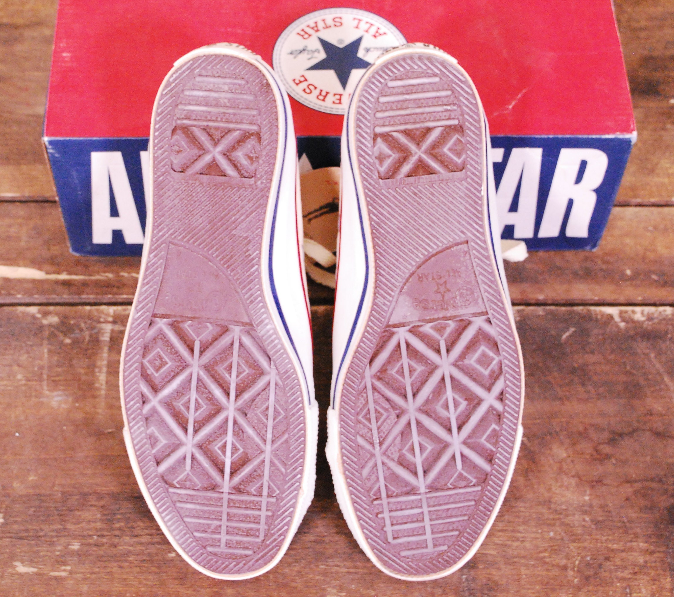 Vintage 1990's Deadstock Unbleached White CONVERSE CHUCK TAYLOR Lo