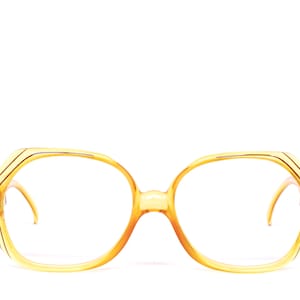 Vintage 1970&#39;s CHRISTIAN DIOR Amber Eyeglasses / Model# 2035 10 / Made in Germany / Retro Collectible Rare #2628