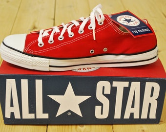 Vintage 1990's Deadstock Red CONVERSE CHUCK TAYLOR Lo-top - Etsy