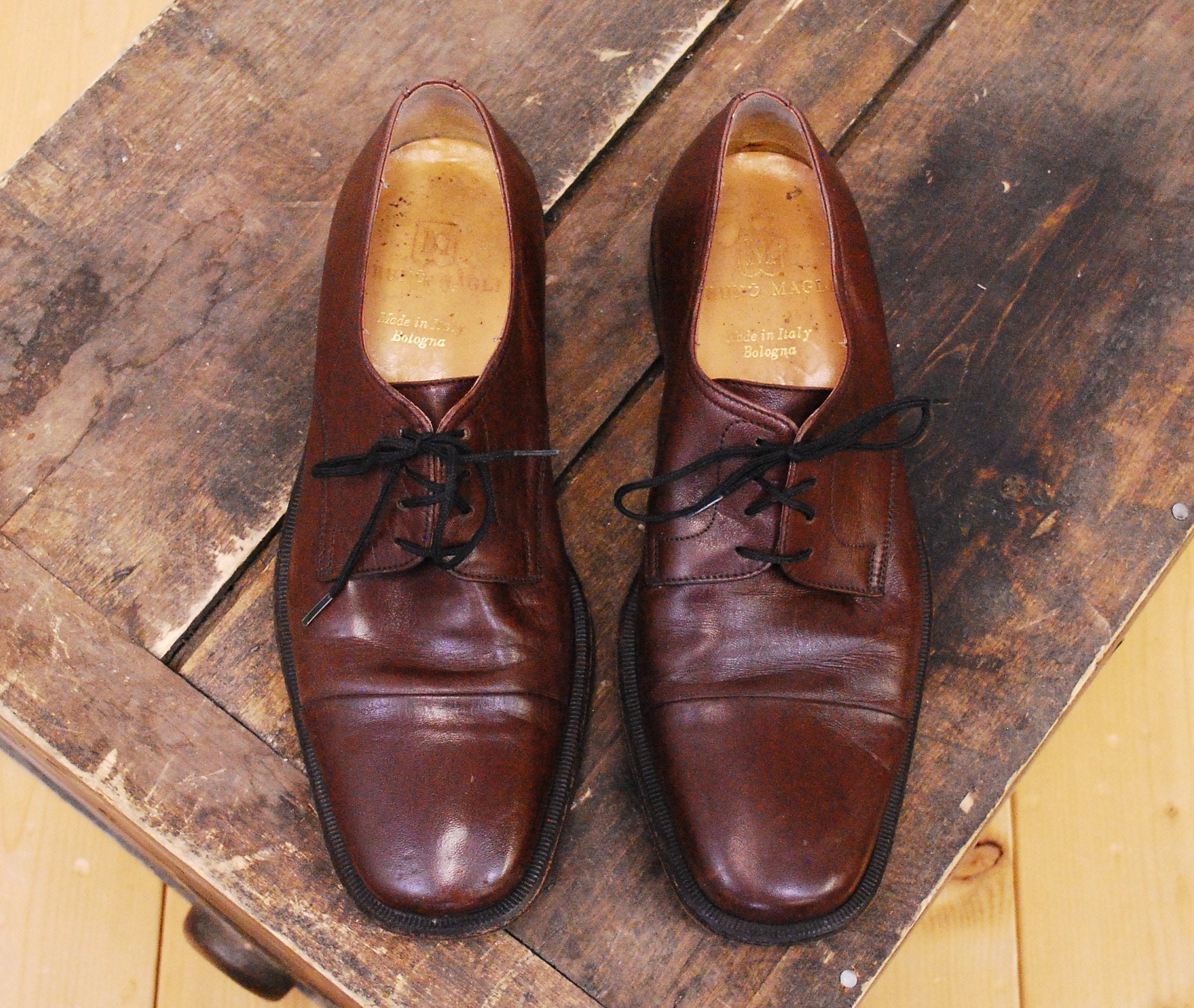 Vintage 1980's Men's Brown BRUNO MAGLI Dress Shoes / BRANSON / Made in Italy / Size 9 / Retro Collectable Rare / bjr Vintage 1980's Men's Brown BRUNO MAGLI Dress Shoes / BRANSON / Made in Italy / Size 9 / Retro Collectable Rare / bjr
