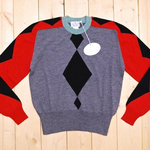 Vintage 1990&#39;s Deadstock VIVIENNE WESTWOOD MAN Argyle Ski Sweater / Made in Italy / Retro Collectable Rare