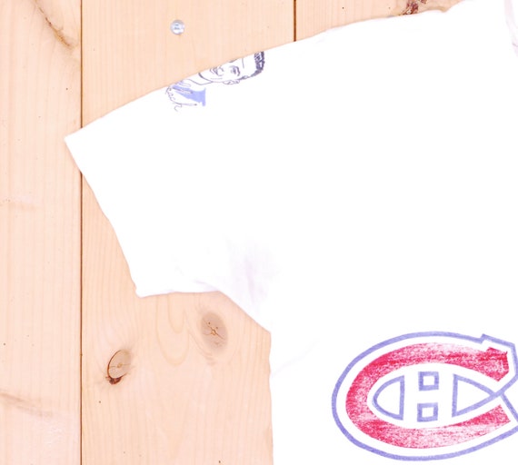 Vintage 1950's/60's Hand Printed Hockey Player T-… - image 4