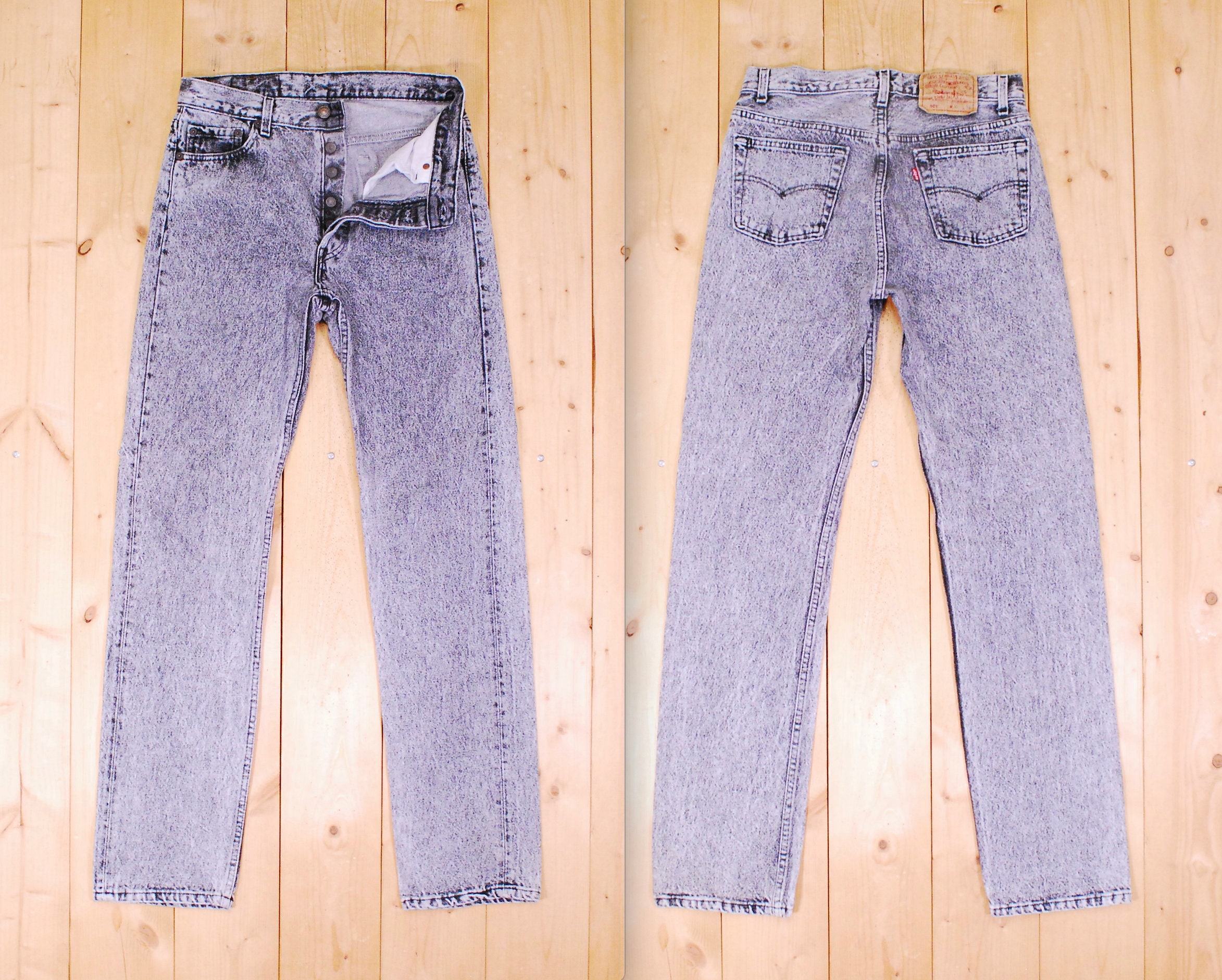 USA製 1980's Levi's 501 chemical Wash Vintage 1980's Levis 501 Acid Wash Denim Jeans – La Lovely