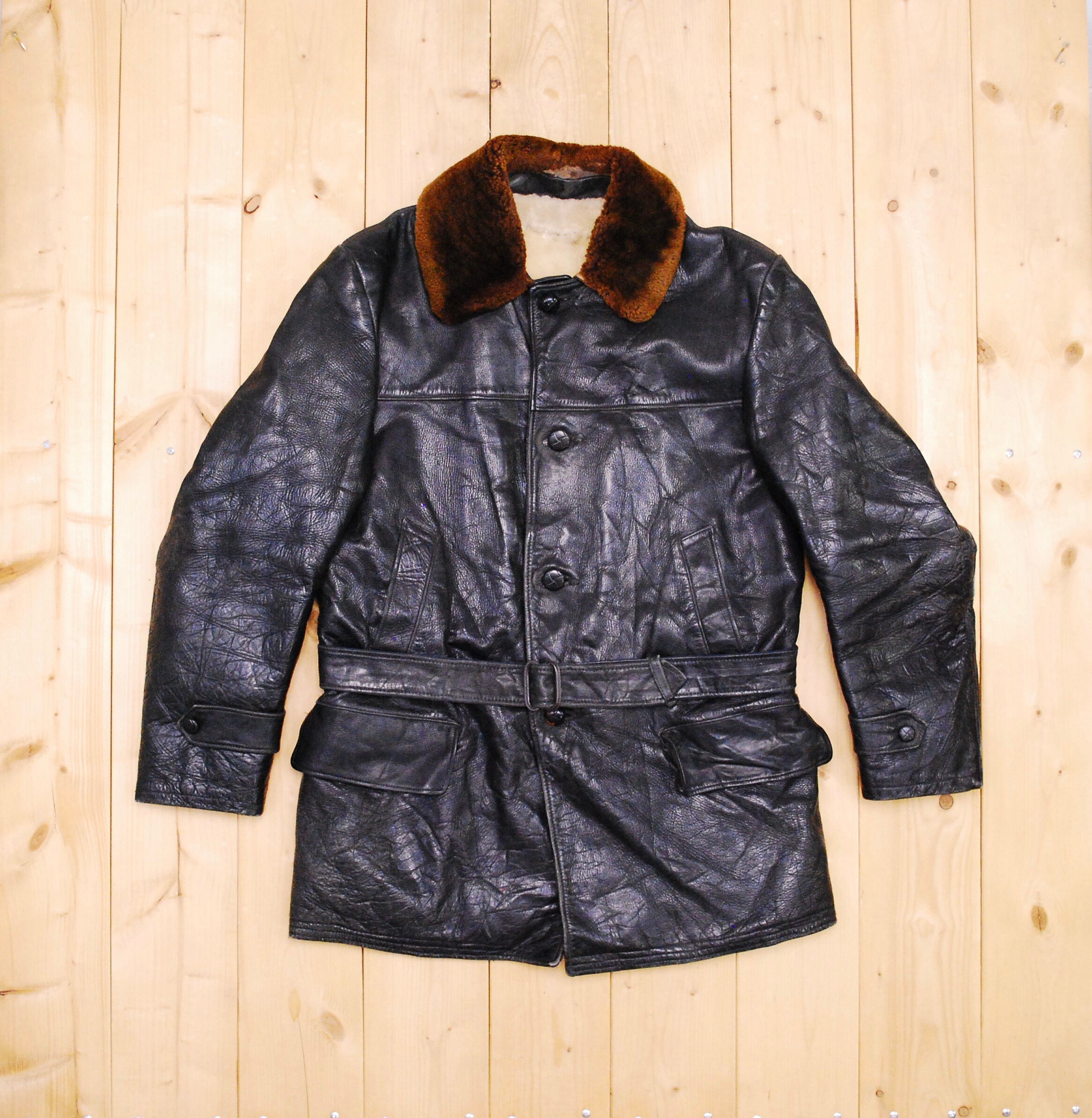 1940s Leather Jacket - Etsy