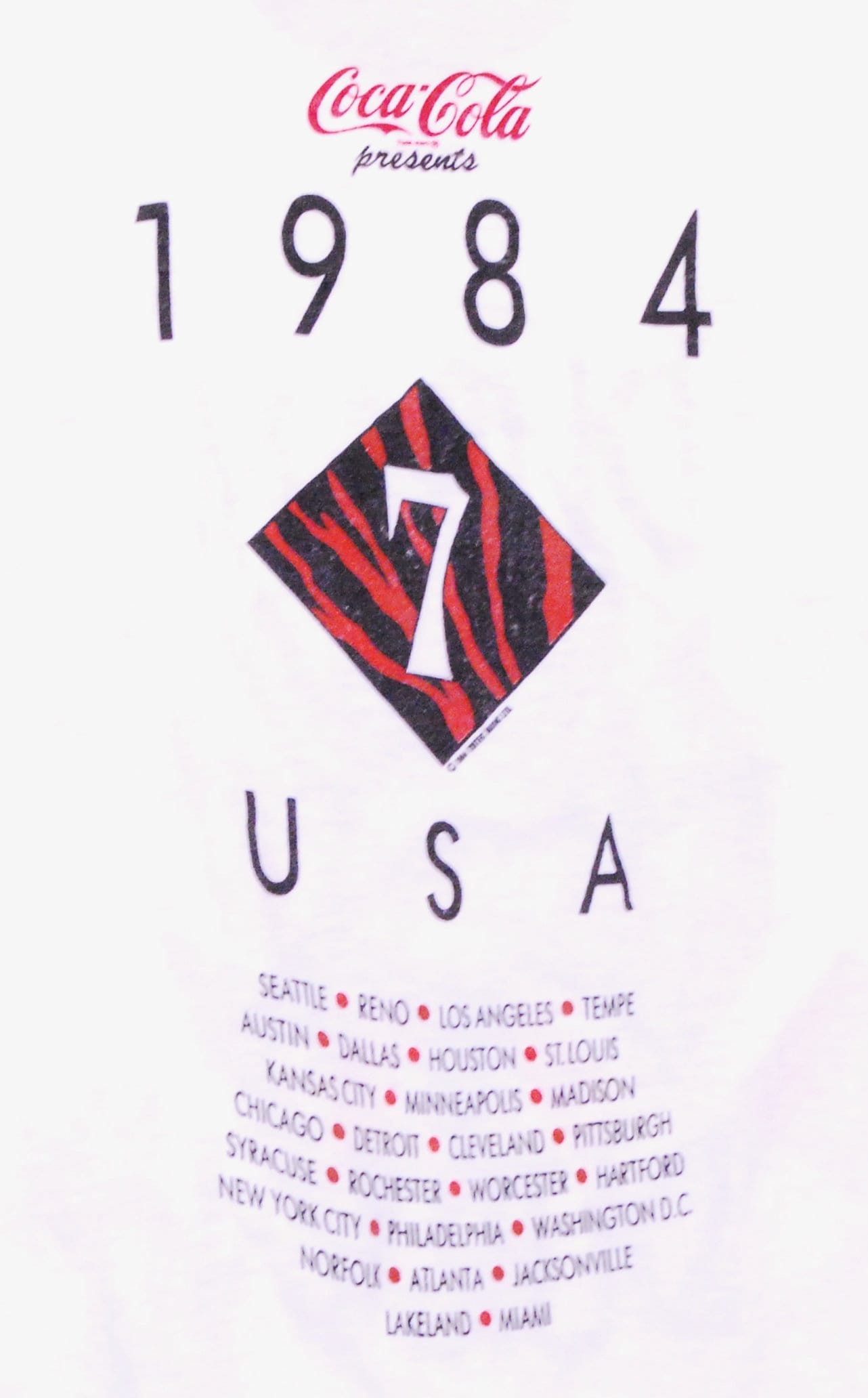 Vintage 1984 DURAN DURAN Seven and the Ragged Tiger Tour White T
