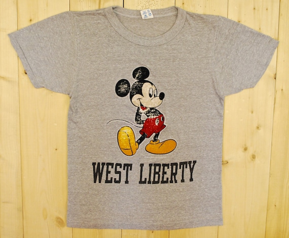 Vintage 1970's/80's West Liberty Flocked MICKEY M… - image 1