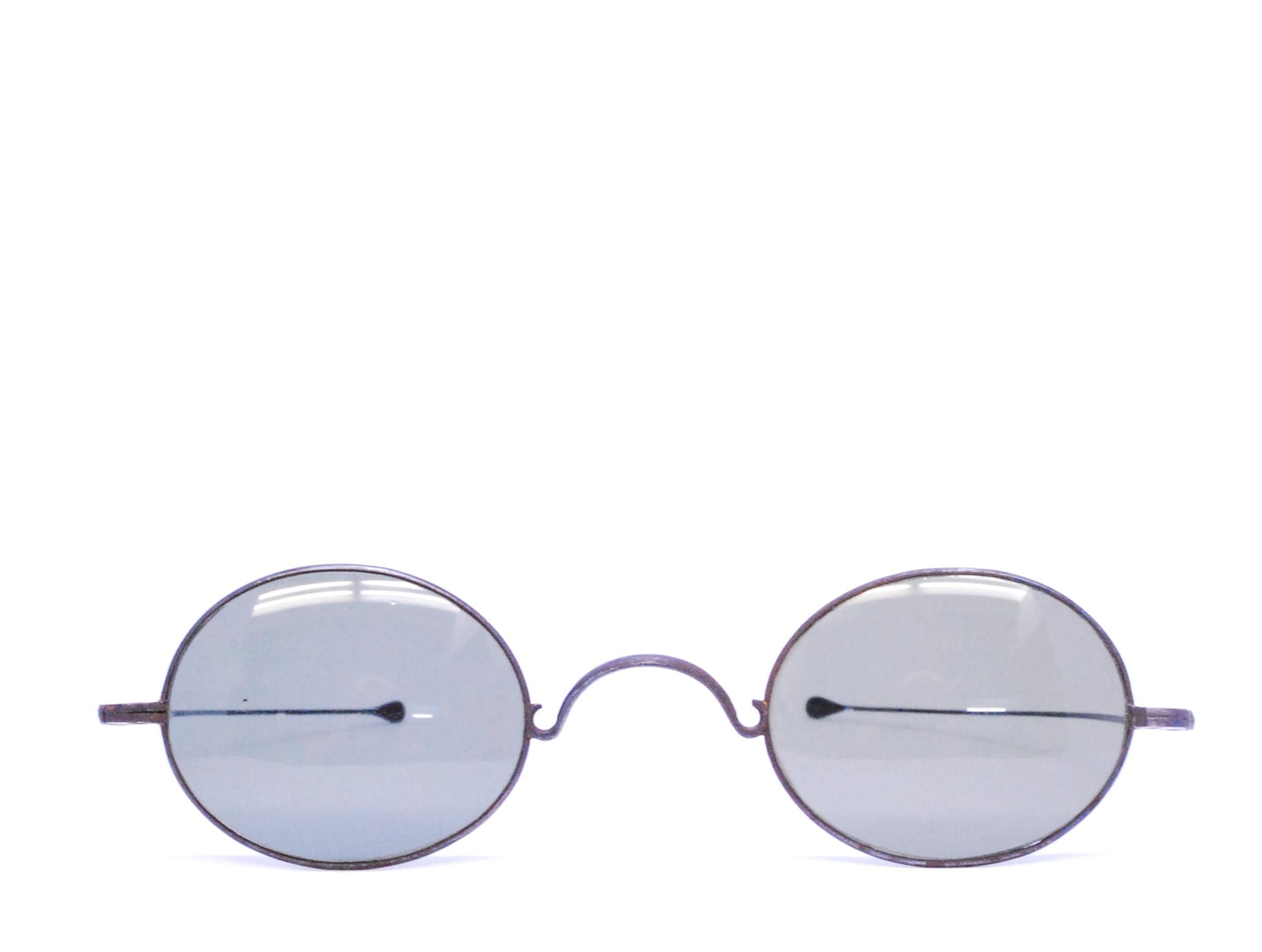Vintage 1850's - 1890's Antique Grey Tinted Straight Temple Sunglasses ...