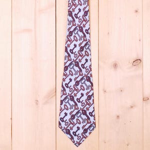 Gravata de seda vintage TED LAPIDUS Paris dos anos 90 / Fabricada na França / Retro colecionável rara