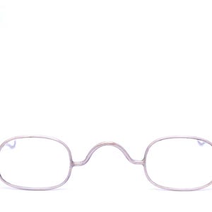 Vintage 1830&#39;s - 1870&#39;s Antique Coin Silver Eyeglasses with Sliding Temples with Case / Retro Collectable Rare / #2781