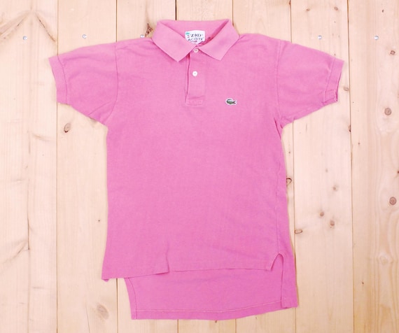 Vintage 1980's/90's Pink IZOD LACOSTE Tennis Tail Polo Shirt