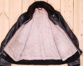 【60s】Vintage leather G1 Jacket SwiftZip Vintage 1960's/70's SCHOTT Leather G1 Style Bomber Jacket