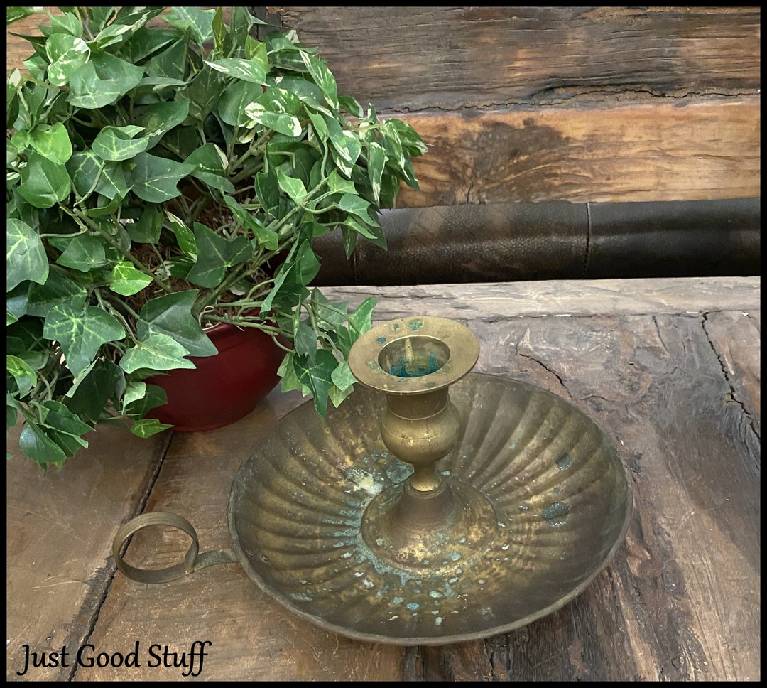 Vintage Brass Candle Holder Finger Ring Candle Stick With Etsy
