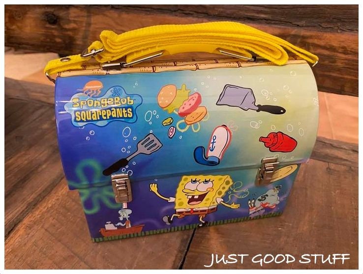 Spongebob Squarepants Tin Lunch Box Nickelodeon 2001 