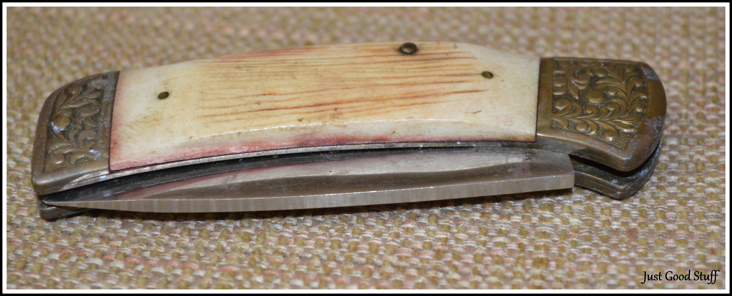 Vintage Folding Pocket Knife With Elk Horn Handle Made in Etsy