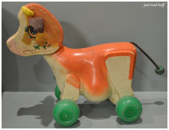 fisher price cow pull toy