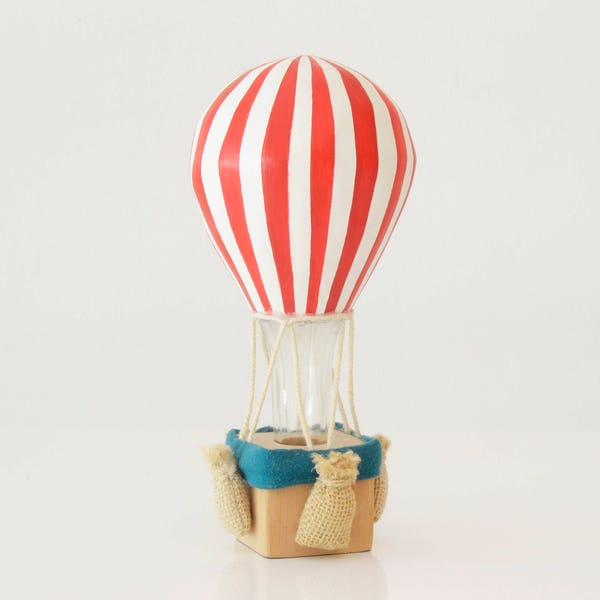 Hot Air balloon papier mache home decoration remodeled wine bottle recycled nursery decoration