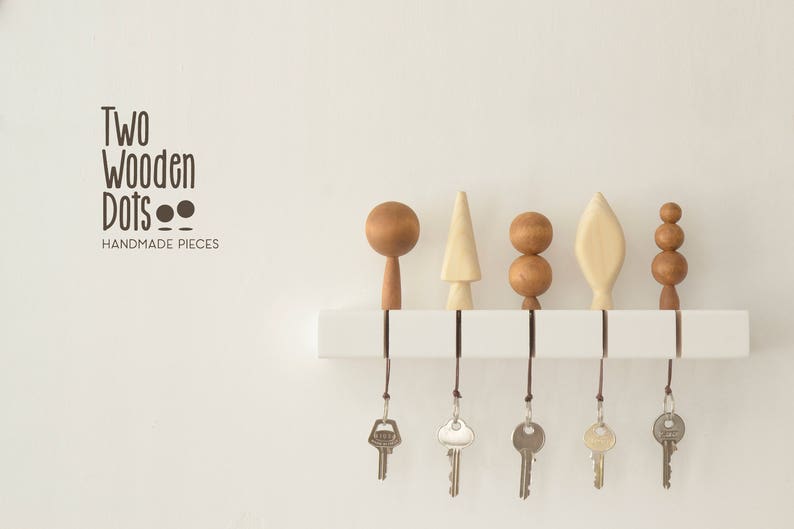 Key Holder Minimal Trees Decor Wooden Key Hanger Wall Key Etsy