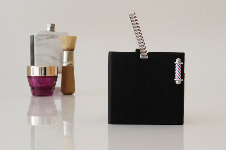 Personalised Business Desk Card Holder Barber Shop With Custom Etsy
