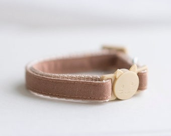 Cat Collar - Milk Chocolate | Brown Cat Collar, Chocolate Cat Collar, Girl Cat Collar, Boy Cat Collar, Coffee Cat Collar, Minimal Cat Collar