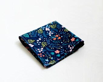 Pocket Square Rifle Paper Co Handkerchief Mens Pocket Square Floral Boys Pocket Square Birch Floral In Black Pocket Squares