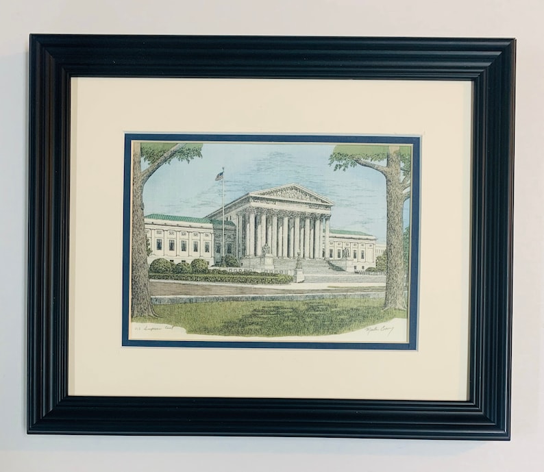 US Supreme Court, pen and ink watercolor by well known Maryland artist Martin Barry. image 4