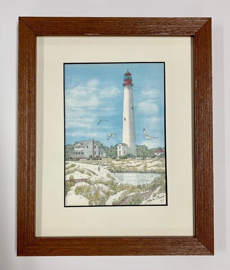 Cape May Lighthouse Bu Well Known Artist Martin Barry Etsy