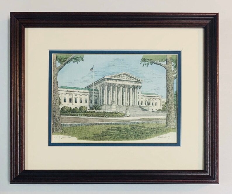 US Supreme Court, pen and ink watercolor by well known Maryland artist Martin Barry. image 5