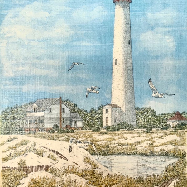 Cape May Lighthouse bu well known artist Martin Barry