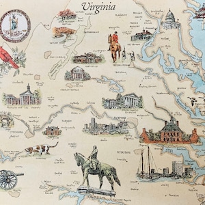 Mapa de Virginia, por el artista Martin Barry