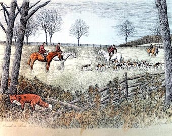 Fox hunt , "Hounds in Check "