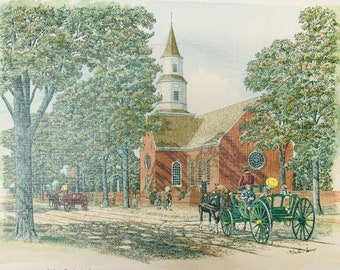 Four Sketches of Colonial Williamsburg by Charles H Overly - Etsy