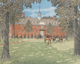 Four Sketches of Colonial Williamsburg by Charles H Overly - Etsy