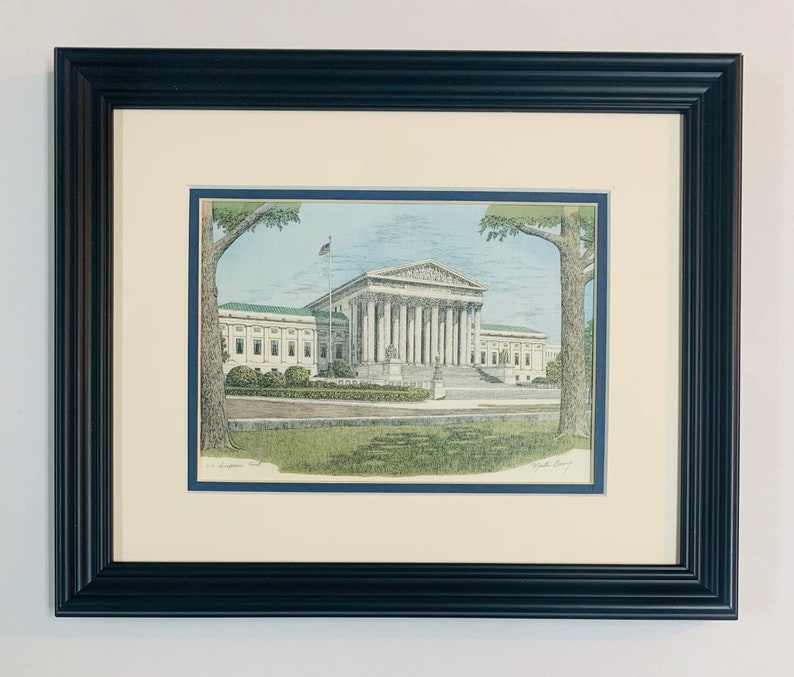 US Supreme Court, pen and ink watercolor by well known Maryland artist Martin Barry. image 2