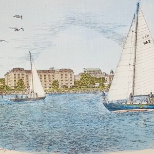 Academia Naval de EE. UU. "Guardiamarinas a vela" del conocido artista Martin Barry
