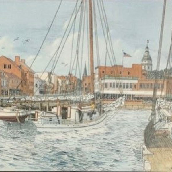 Annapolis Art Print Etsy