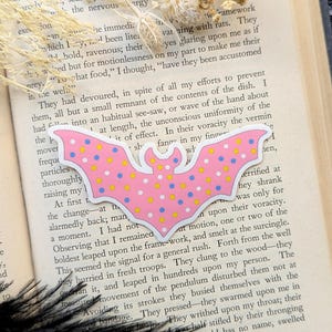 Vinyl Waterproof Sticker Bat Circus Frosted Cookie Design Pastel Gothic Horror Halloween Weird Dark Odd