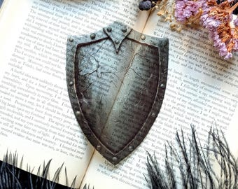 Clear Bookmark Medieval Shield Fantasy Science Fiction Sci Fi Knight Book Reader Lover Gift Handmade Artist